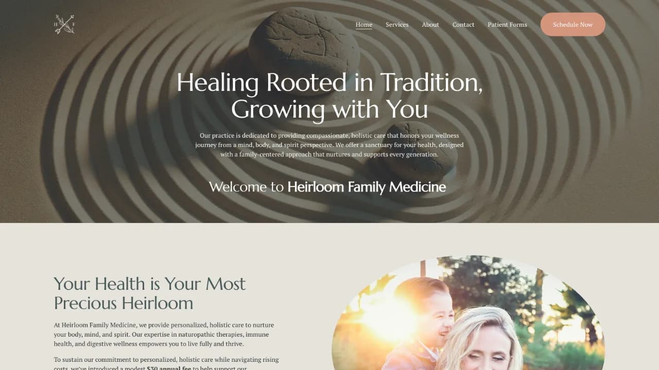 Heirloom Family Medicine — homepage